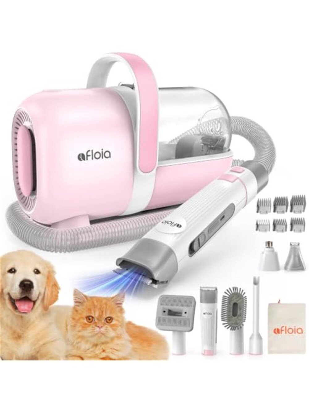 6-in-1 Dog Grooming Kit Pet Grooming Vacuum for Shedding Dog Hair
